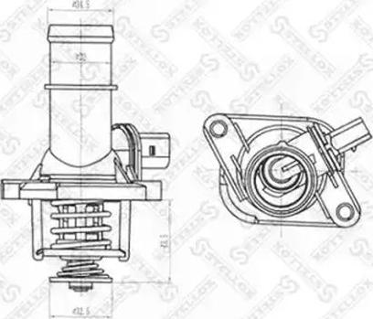 Stellox 23-40037-SX - Термостат, охолоджуюча рідина autozip.com.ua