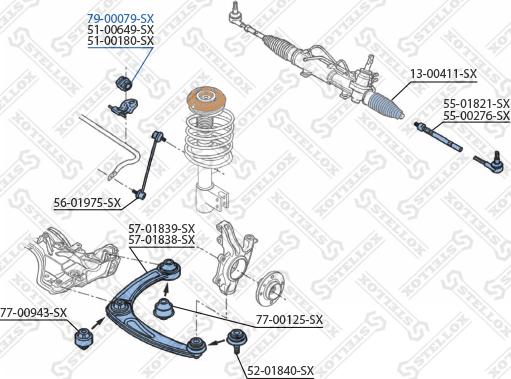 Stellox 79-00079-SX - Втулка, стабілізатор autozip.com.ua