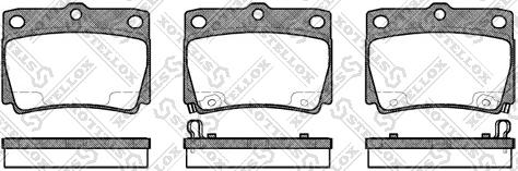 Stellox 761 002B-SX - Гальмівні колодки, дискові гальма autozip.com.ua