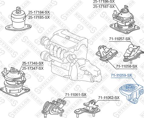 Stellox 71-11059-SX - Підвіска, ступінчаста коробка передач autozip.com.ua