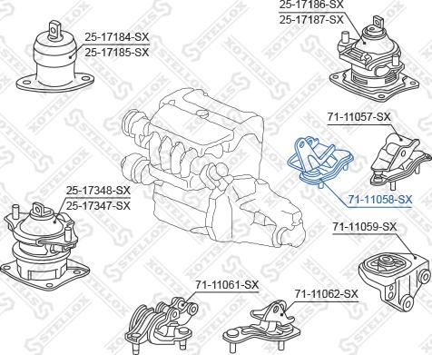 Stellox 71-11058-SX - Підвіска, ступінчаста коробка передач autozip.com.ua