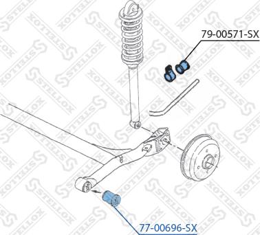 Stellox 77-00696-SX - Сайлентблок, важеля підвіски колеса autozip.com.ua