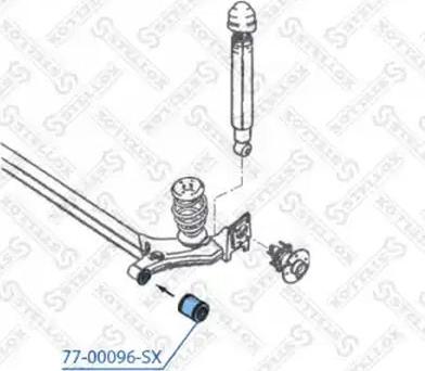 Stellox 77-00096-SX - Сайлентблок, важіль підвіски колеса autozip.com.ua