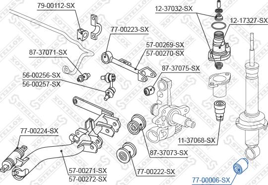 Stellox 77-00006-SX - Сайлентблок, важеля підвіски колеса autozip.com.ua