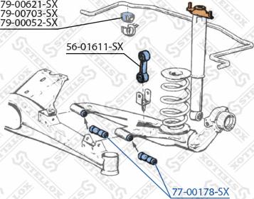 Stellox 77-00178-SX - Сайлентблок, важіль підвіски колеса autozip.com.ua