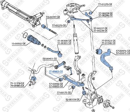 Stellox 77-00853-SX - Сайлентблок, важеля підвіски колеса autozip.com.ua