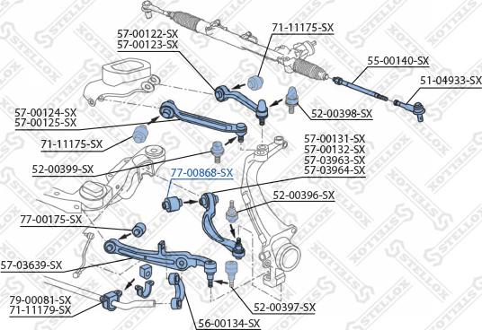 Stellox 77-00868-SX - Сайлентблок, важеля підвіски колеса autozip.com.ua