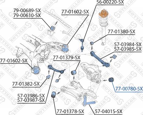 Stellox 77-00780-SX - Сайлентблок, важеля підвіски колеса autozip.com.ua