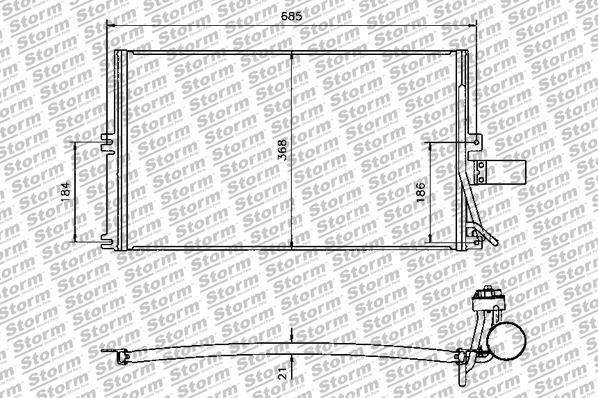 Storm 64012 - Конденсатор, кондиціонер autozip.com.ua