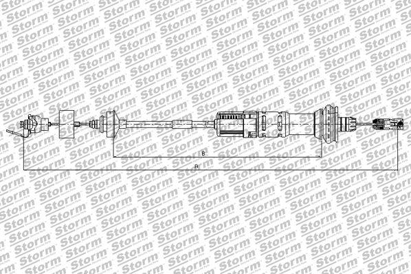 Storm 350161 - Трос, управління зчепленням autozip.com.ua