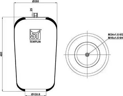 ST-Templin 04.060.6006.961 - Кожух пневматичної ресори autozip.com.ua