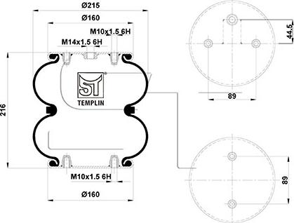 ST-Templin 04.060.6006.450 - Кожух пневматичної ресори autozip.com.ua