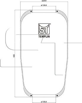 ST-Templin 04.060.6006.230 - Кожух пневматичної ресори autozip.com.ua
