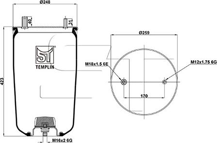 ST-Templin 04.060.6106.681 - Кожух пневматичної ресори autozip.com.ua