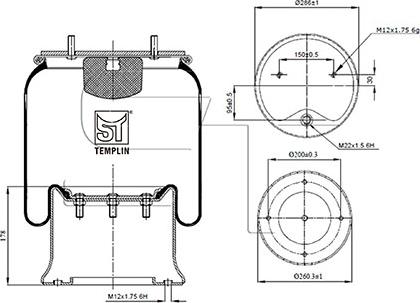 ST-Templin 04.060.6206.230 - Кожух пневматичної ресори autozip.com.ua