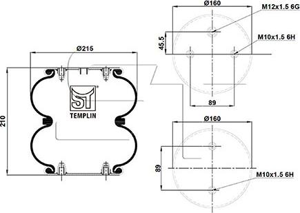ST-Templin 04.060.6206.270 - Кожух пневматичної ресори autozip.com.ua