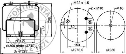 ST-Templin 04.010.6200.755 - Кожух пневматичної ресори autozip.com.ua