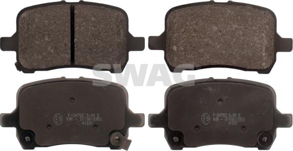 Swag 40 11 6146 - Гальмівні колодки, дискові гальма autozip.com.ua