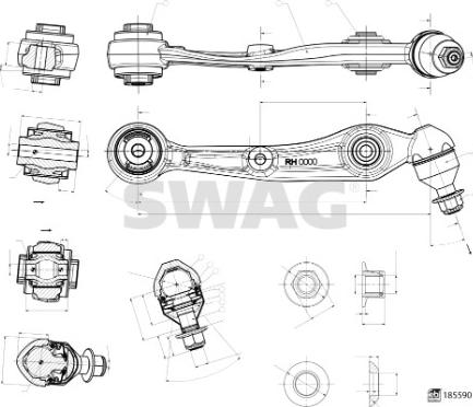 Swag 33 10 9992 - Важіль незалежної підвіски колеса autozip.com.ua