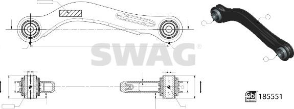 Swag 33 10 9967 - Важіль незалежної підвіски колеса autozip.com.ua