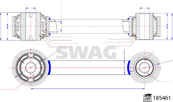 Swag 33 10 9927 - Тяга / стійка, підвіска колеса autozip.com.ua