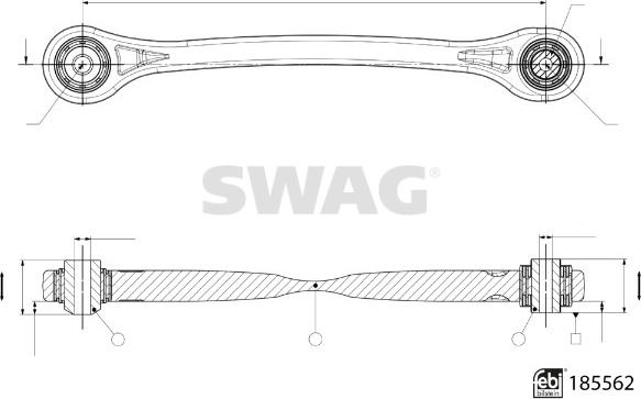 Swag 33 10 9973 - Важіль незалежної підвіски колеса autozip.com.ua