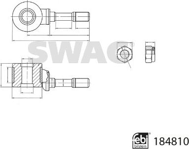 Swag 33 10 9580 - Тяга / стійка, стабілізатор autozip.com.ua