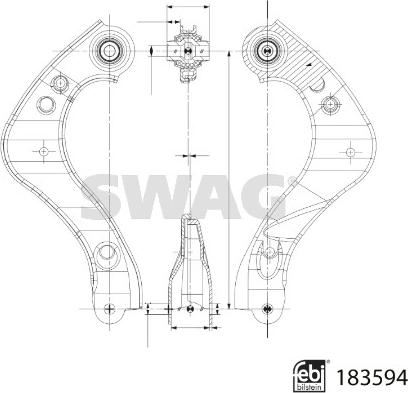 Swag 33 10 9061 - Важіль незалежної підвіски колеса autozip.com.ua