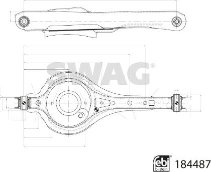 Swag 33 10 9399 - Важіль незалежної підвіски колеса autozip.com.ua