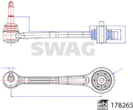 Swag 33 10 4444 - Важіль незалежної підвіски колеса autozip.com.ua