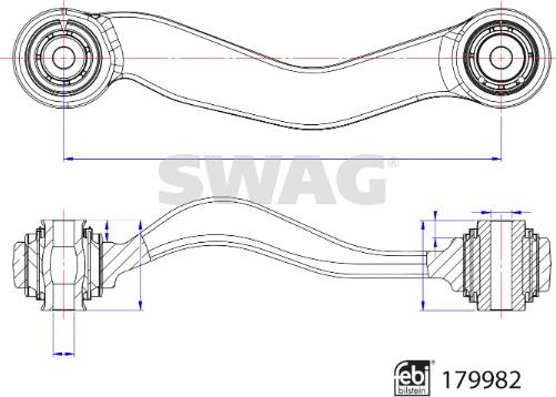 Swag 33 10 5683 - Важіль незалежної підвіски колеса autozip.com.ua