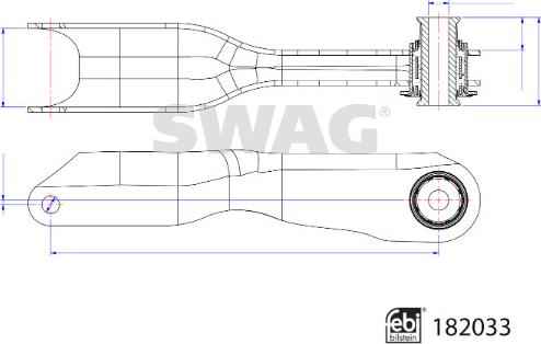 Swag 33 10 8489 - Важіль незалежної підвіски колеса autozip.com.ua