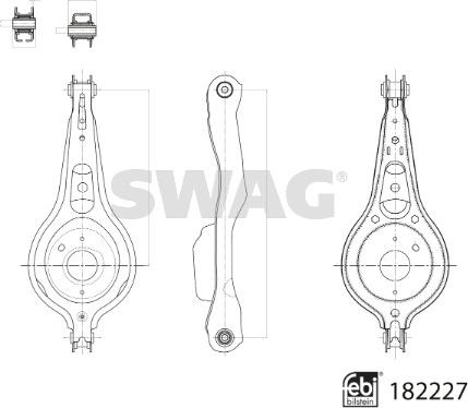 Swag 33 10 8556 - Важіль незалежної підвіски колеса autozip.com.ua