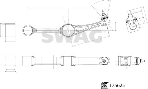 Swag 33 10 2986 - Важіль незалежної підвіски колеса autozip.com.ua