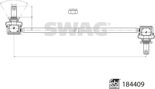 Swag 33 11 0082 - Тяга / стійка, стабілізатор autozip.com.ua