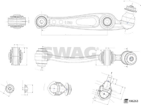 Swag 33 11 0332 - Важіль незалежної підвіски колеса autozip.com.ua