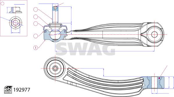 Swag 33 11 1101 - Тяга / стійка, стабілізатор autozip.com.ua