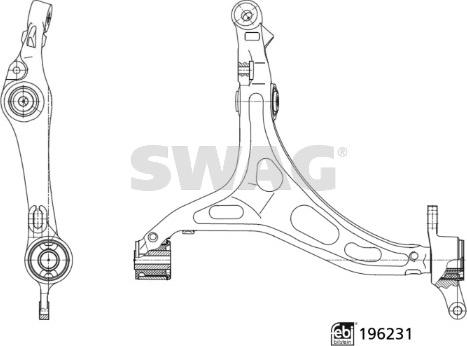 Swag 33 11 2068 - Важіль незалежної підвіски колеса autozip.com.ua