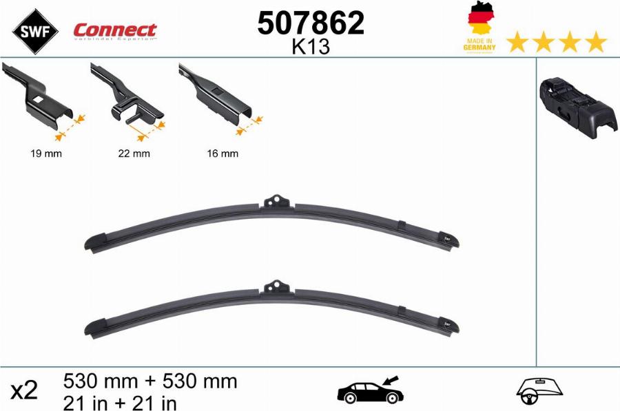 SWF 507862 - Щітка склоочисника autozip.com.ua