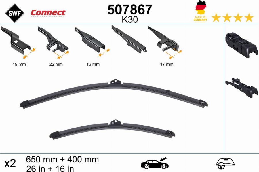 SWF 507867 - Щітка склоочисника autozip.com.ua
