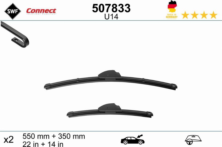 SWF 507833 - Щітка склоочисника autozip.com.ua