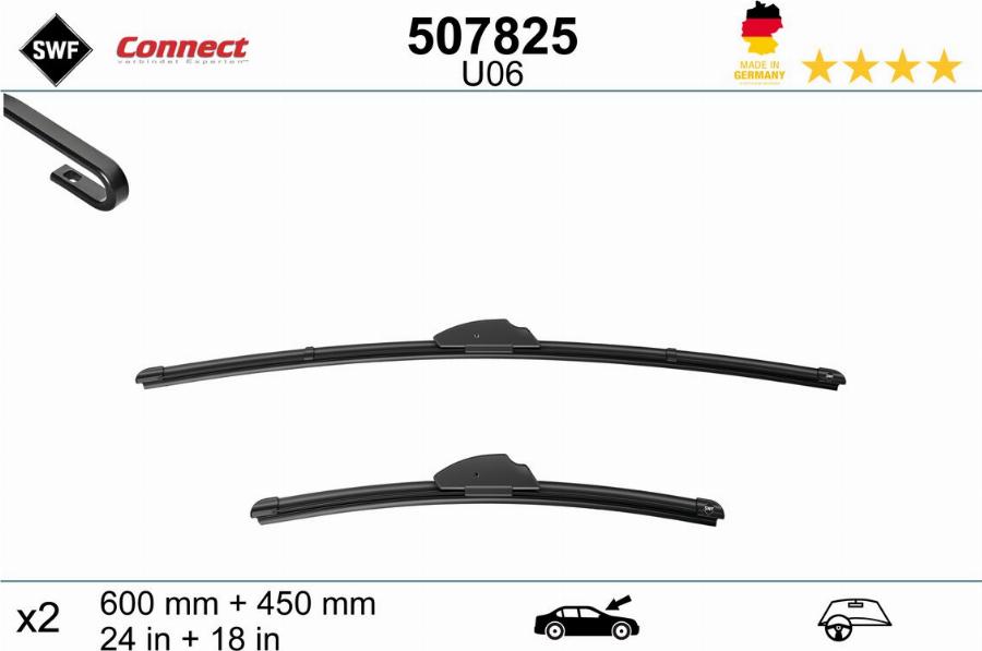 SWF 507825 - Щітка склоочисника autozip.com.ua