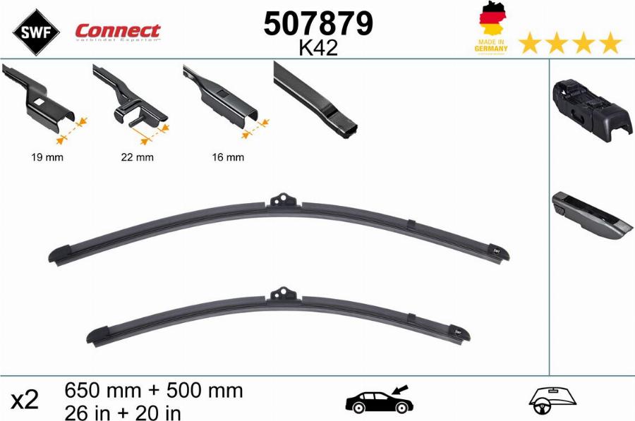 SWF 507879 - Щітка склоочисника autozip.com.ua