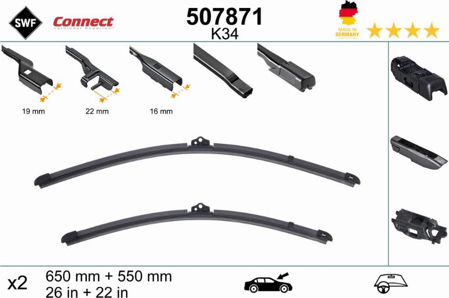SWF 507871 - Щітка склоочисника autozip.com.ua