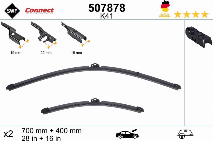 SWF 507878 - Щітка склоочисника autozip.com.ua
