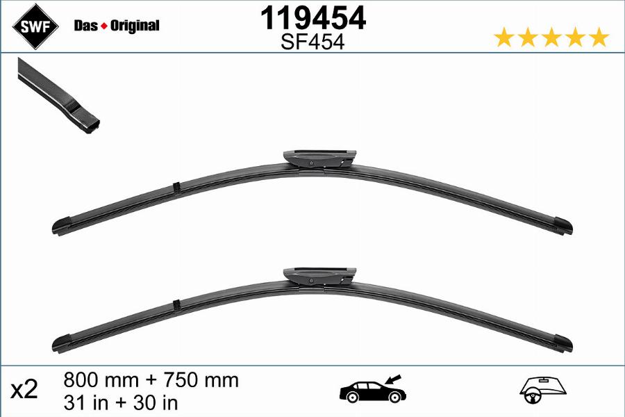 SWF 119454 - Щітка склоочисника autozip.com.ua