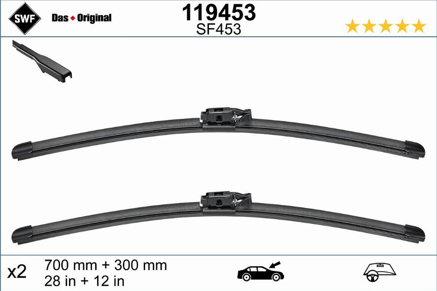 SWF 119453 - Щітка склоочисника autozip.com.ua