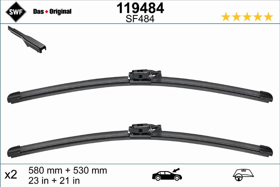SWF 119484 - Щітка склоочисника autozip.com.ua
