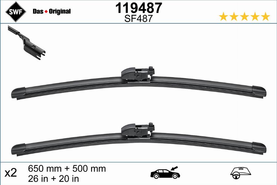 SWF 119487 - Щітка склоочисника autozip.com.ua