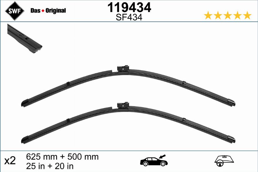 SWF 119434 - Щітка склоочисника autozip.com.ua